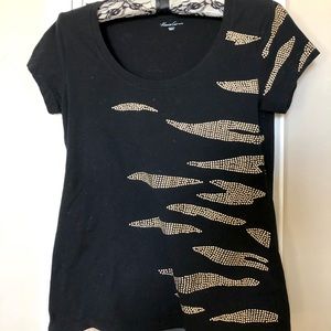 Black with gold top